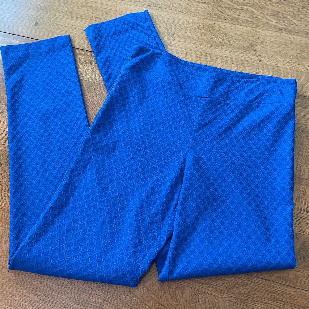 Margaret M Slimming Pants - Royal Blue Jacquard